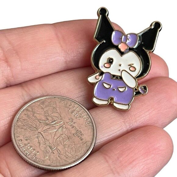 Baby Bunny Purple Kawaii Chibi Enamel Pin - Picture 7 of 12